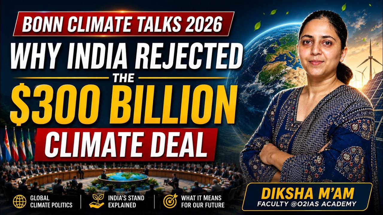 Bonn Climate Meeting 2026 | India's Stand on Climate Finance & Adaptation |  Current Affairs 2026