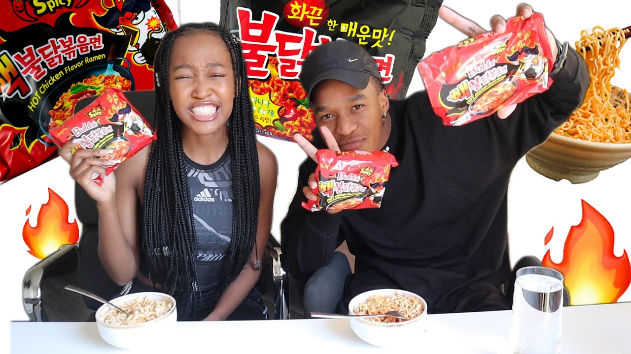 SPICY HOT NOODLE CHALLENGE! 🔥FT. @tumi_moliko