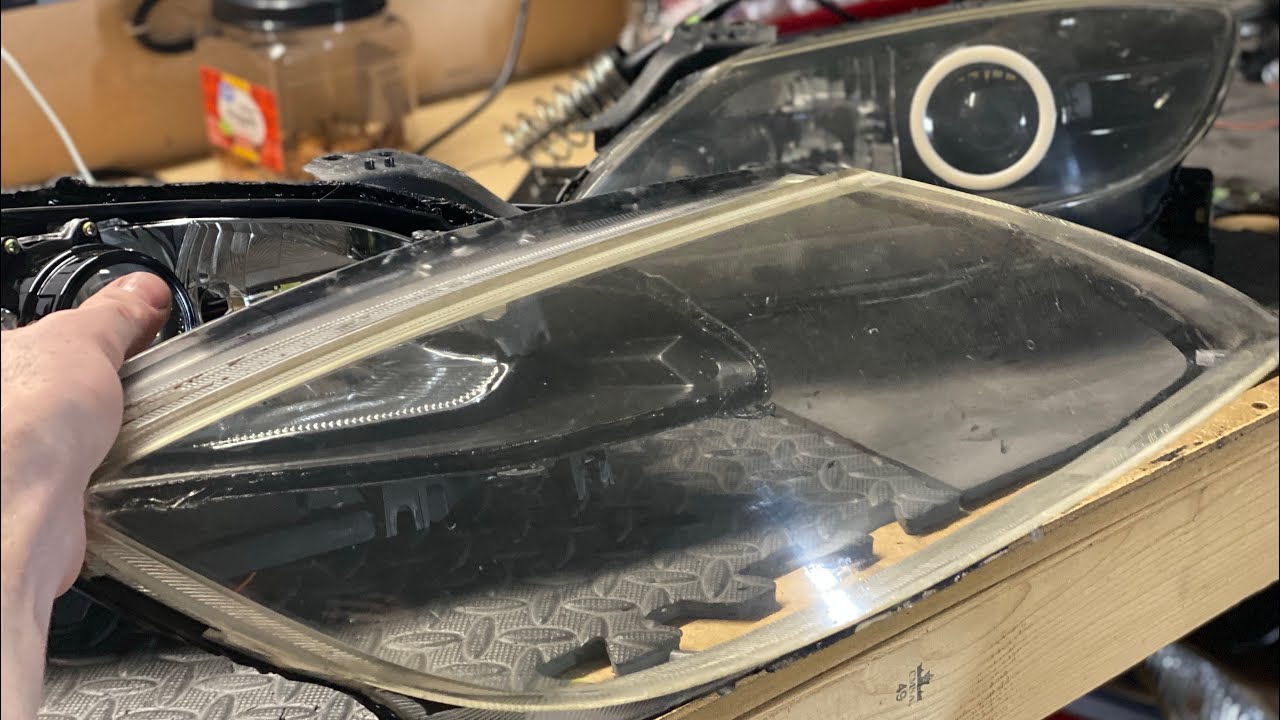 how to OPEN (and reseal) RX8 headlights