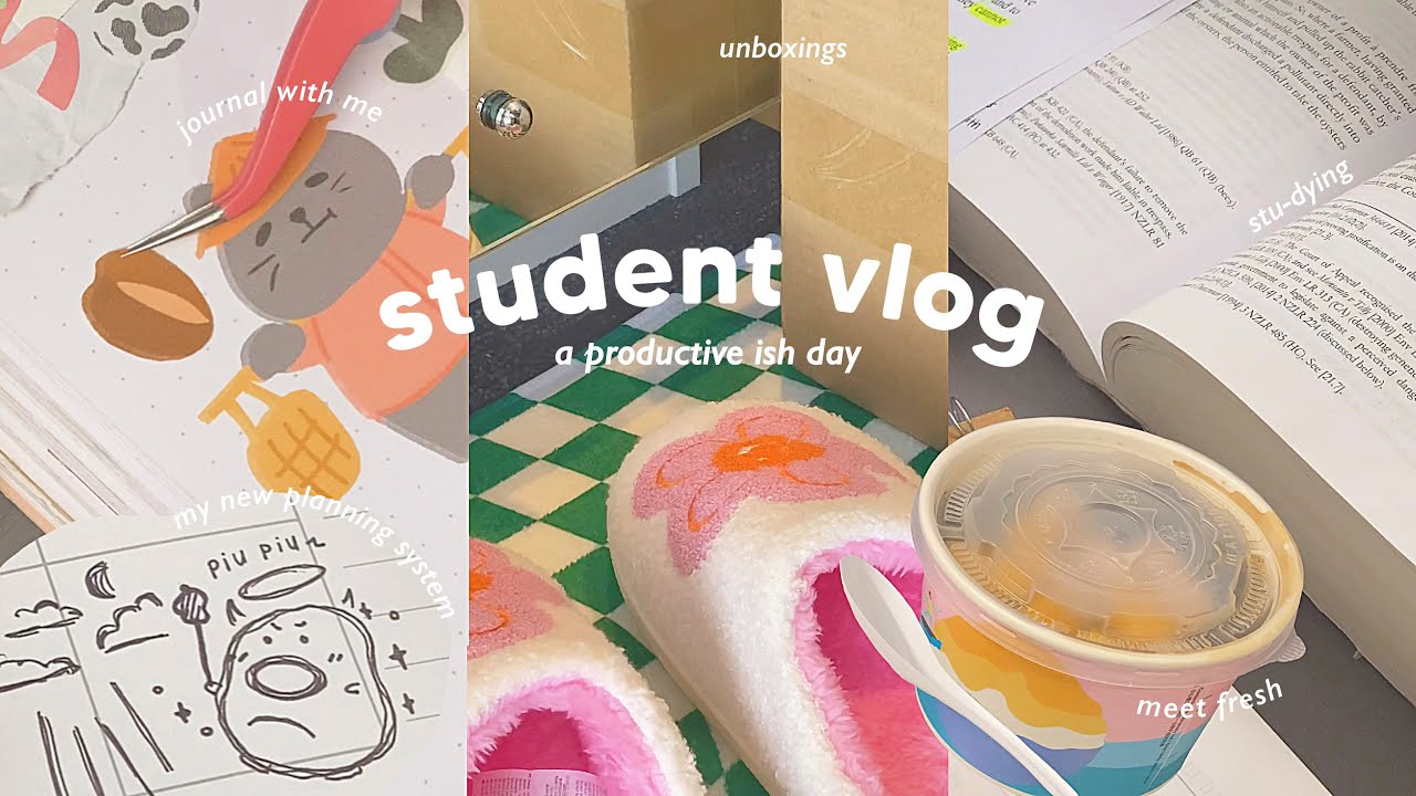 student daily vlog 💌 living alone, studying, journal with me, new planning system and more!