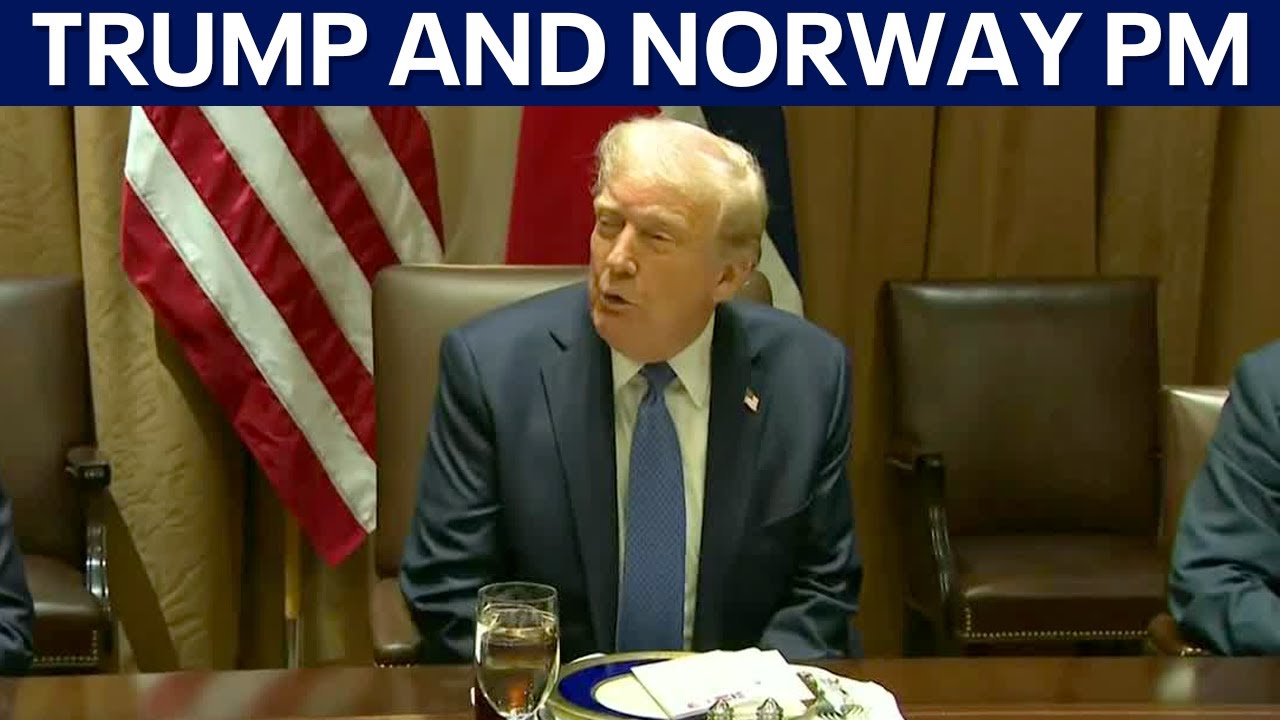 President Donald Trump hosts meeting with Norway PM Jonas Store