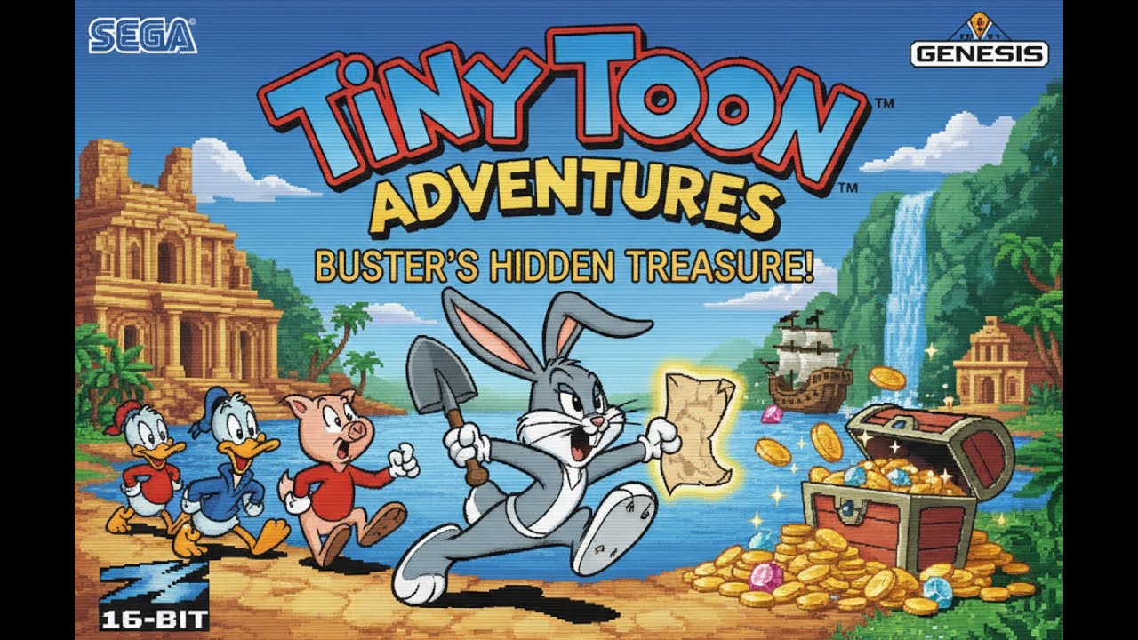 🐰Tiny ToonSega😍#TinyToon#Sega#RetroGame#Nostalgia #90Game#ClassicPlatformer#TinyToonSega#retrogaming