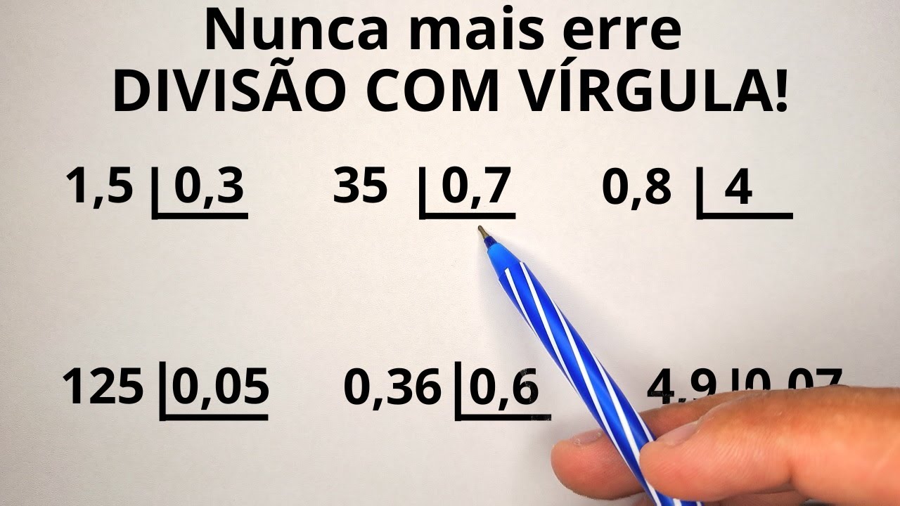Divisão de Números com Vírgula: Passo a Passo Fácil e Rápido!