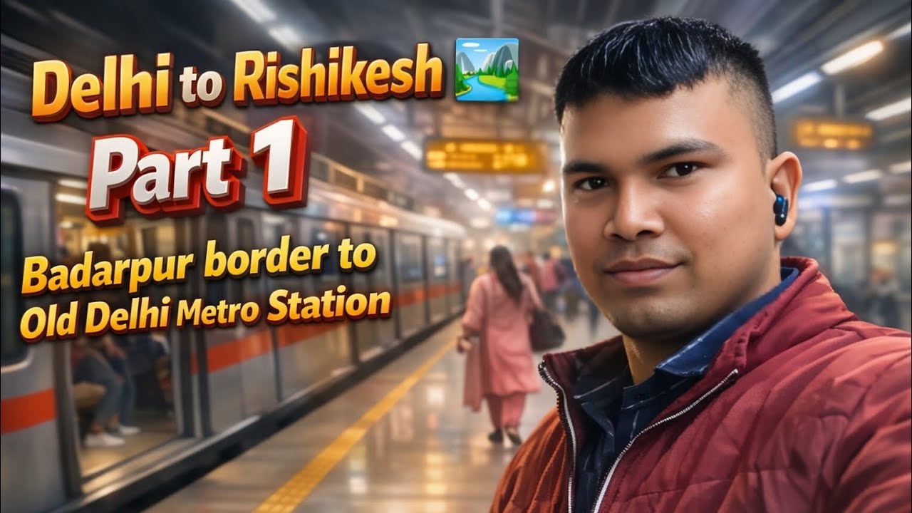 Delhi to Rishikesh🏞️part-1 Badarpur border to Old Delhi metro station🚝 #Metro#Delhimetro  #Rishikesh