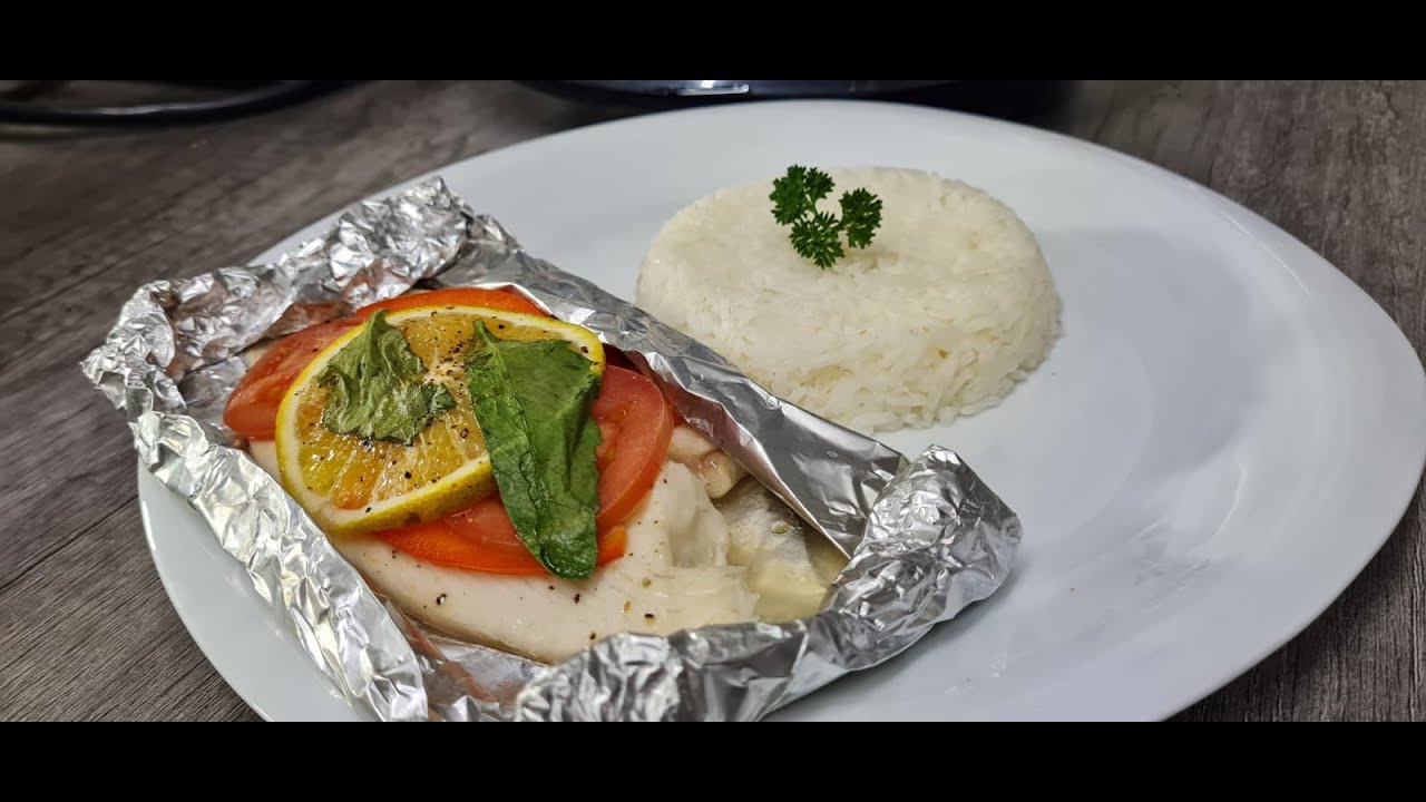 COCINA EN NIVELES PESCADO EMPAPELADO Y ARROZ EN THERMOMIX