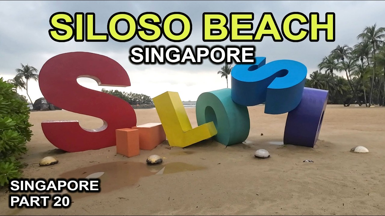 Siloso Beach Sentosa Island Walking Tour 🇸🇬 - Trip to Singapore - Part 20.
