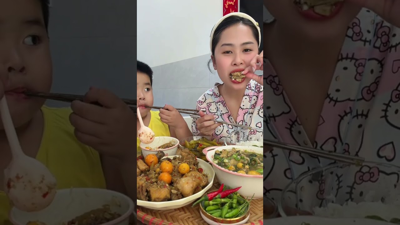 Lâu quá không ăn cơm nhà, món gà kho sả hao cơm #dungthichan #mukbang #comnha 