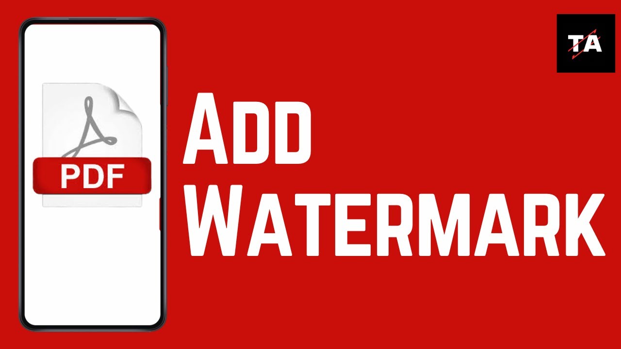 How to Add Watermark in PDF