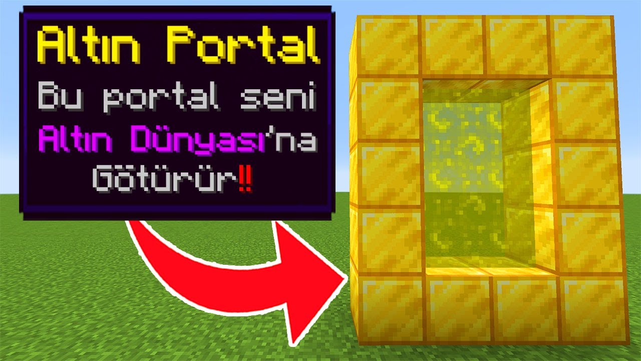 minecraft AMA her bloktan PORTAL yapabiliyorum!