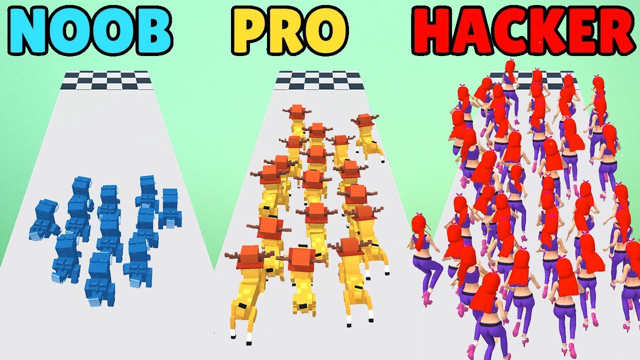 NOOB vs PRO vs HACKER in Crazy Animals Rush