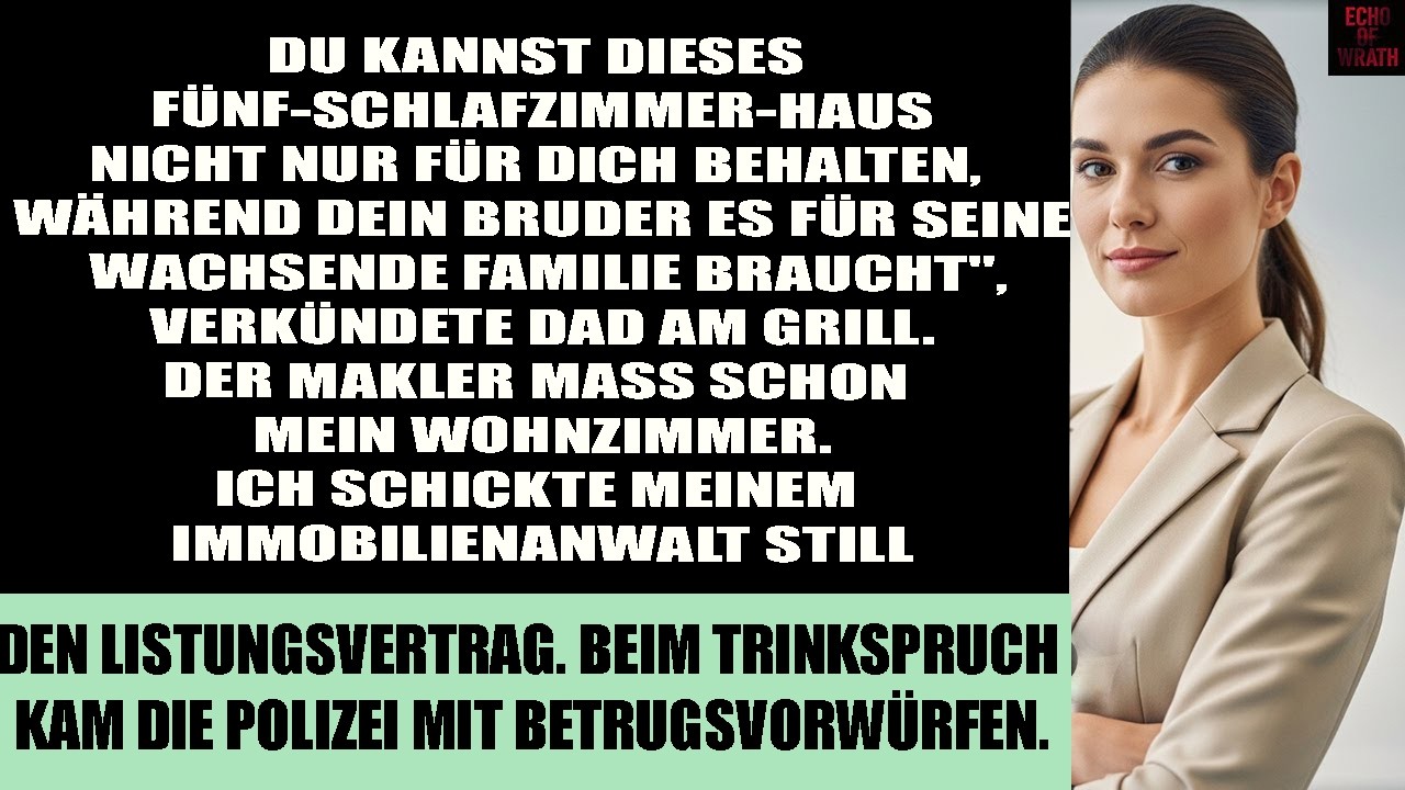 Dad inserierte beim BBQ dreist mein Haus – bis mein Immobilienanwalt plötzlich hereinplatzte!