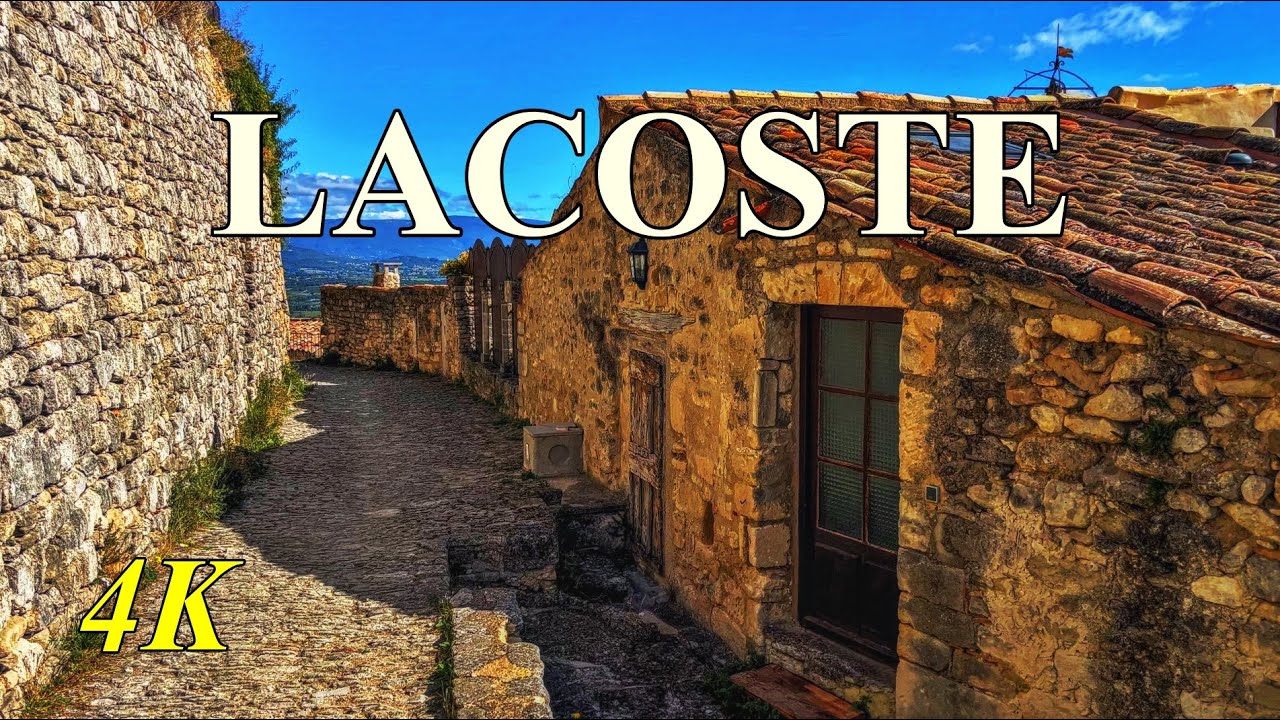 LACOSTE🌞France - Vaucluse - Joli petit village dans le Luberon [4K]