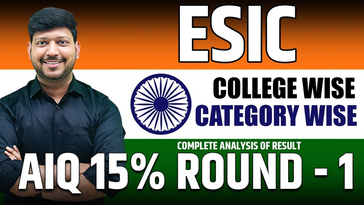 ESIC NEET 2025 AIQ 15% Round 1 Cutoff 📢 | College Wise & Category Wise Last Rank | MCC Counselling