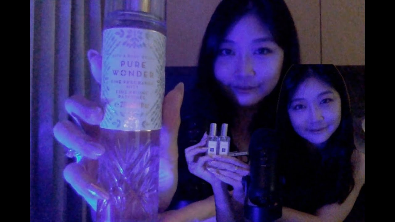 Day 24♡ ASMR relax & fall asleep☁️🫧 perfume rambles, bottle tapping and lid sounds ✿˖˚ ༘𐙚💞