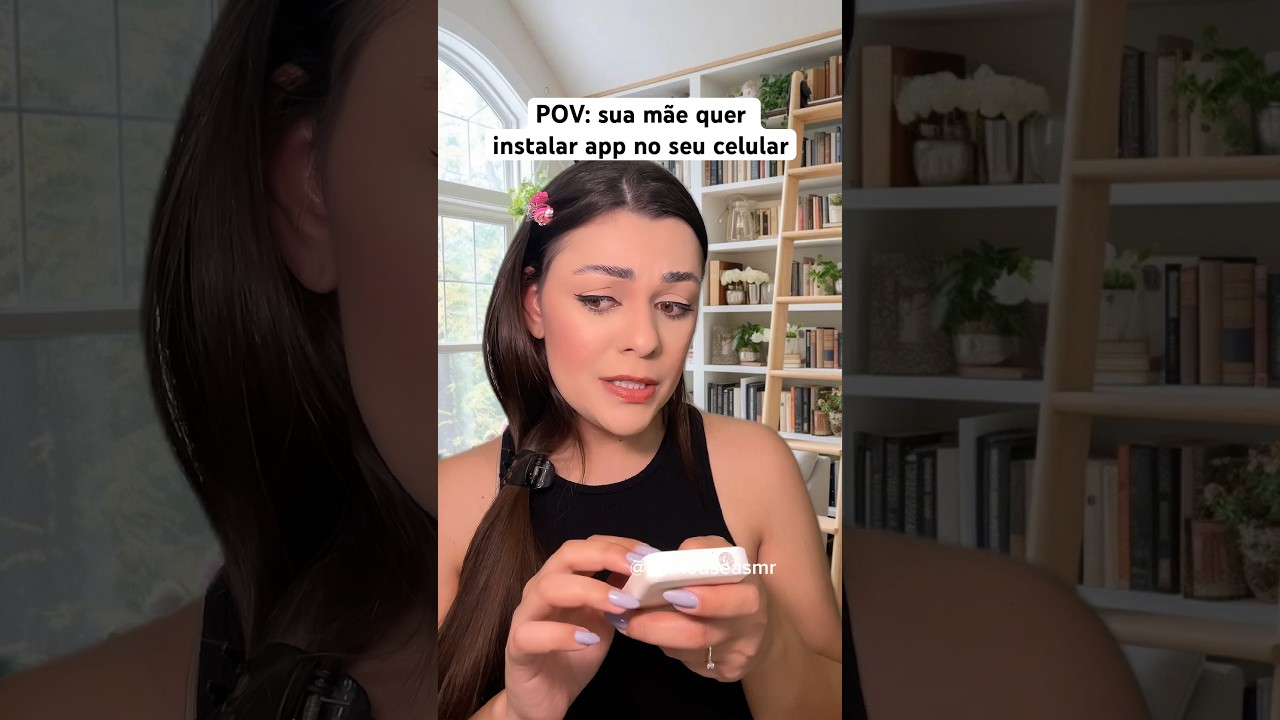 POV: sua m&atilde;e quer instalar app no seu celular #asmr #shorts #humor