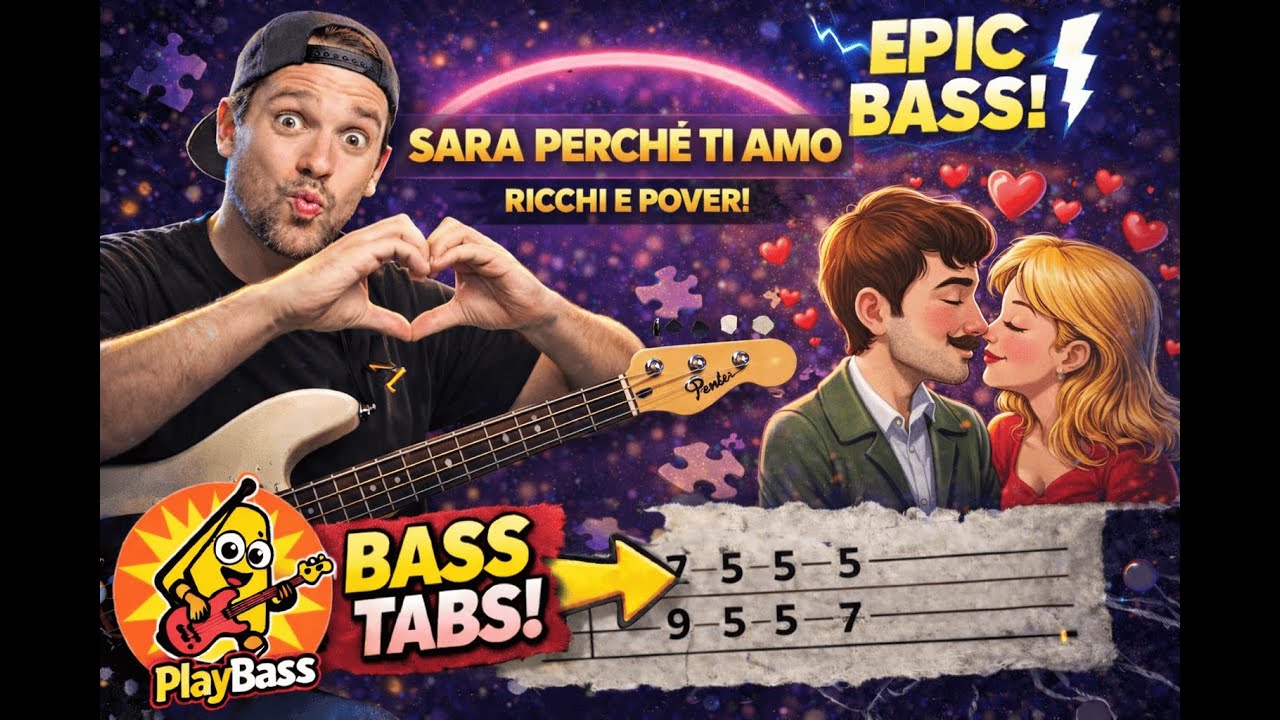 Sara Perché Ti Amo - Ricchi & Poveri (Bass Cover + Tabs)