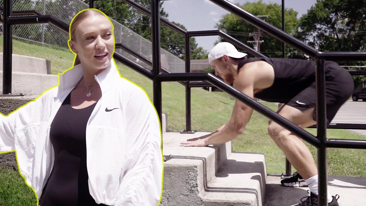 George Kittle & Sister Emma demonstrate Hip Mobility Drill to Improve Power & Explosion!