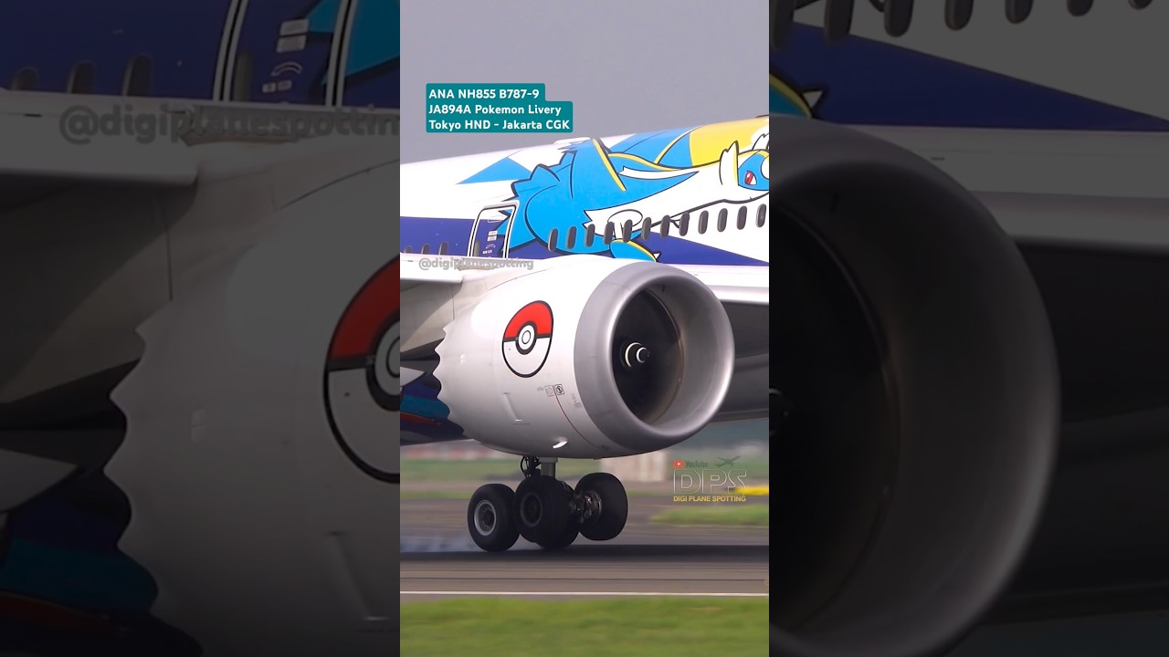 All Nippon Airways NH855 B787-9 JA894A Pokemon Livery Tokyo HND - Jakarta CGK