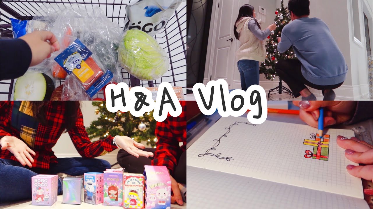 H&A Vlog | Last month of 2020 🗓| Grocery Shopping 🛒| Building Christmas Tree🎄| Blind Box Opening 🎁