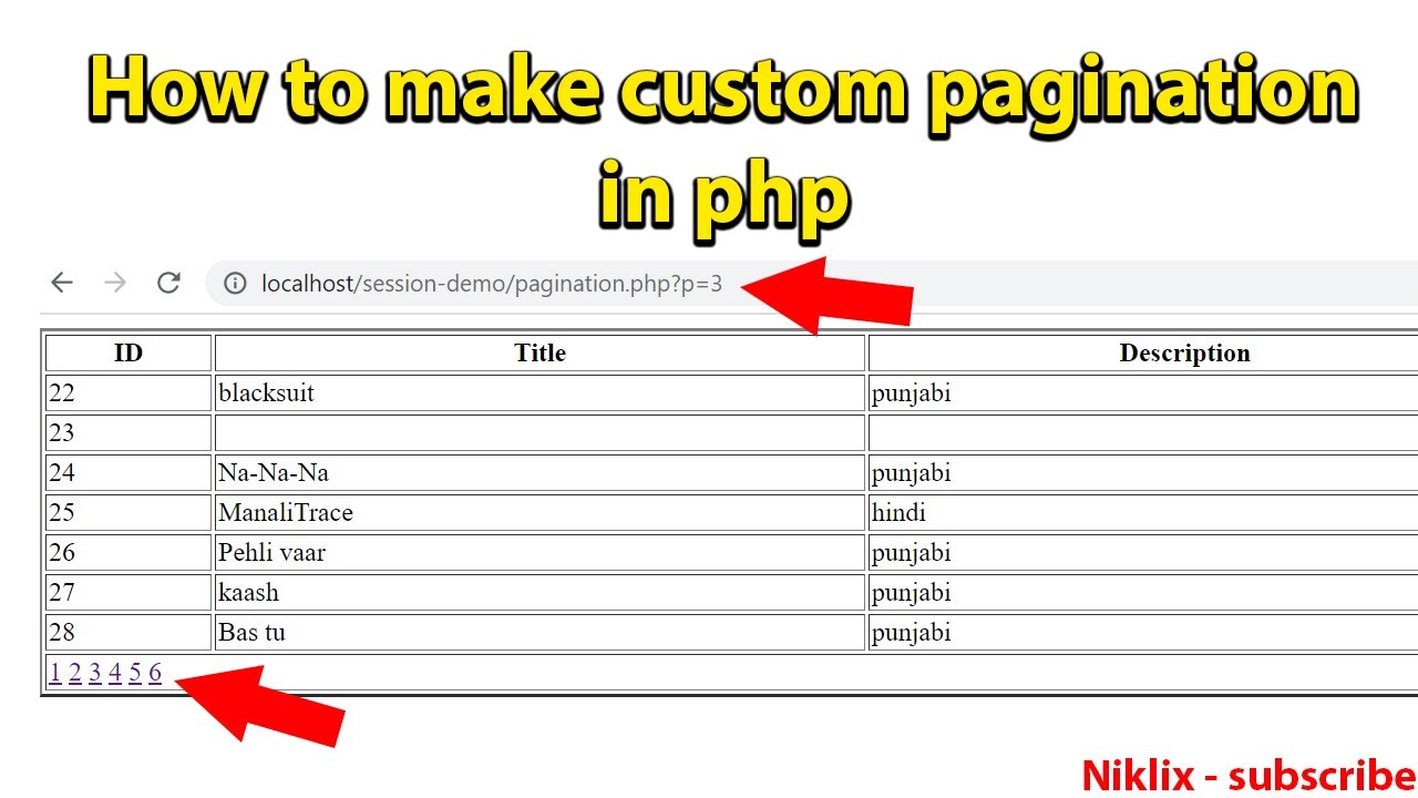 Simple Pagination in PHP | #pagination #php