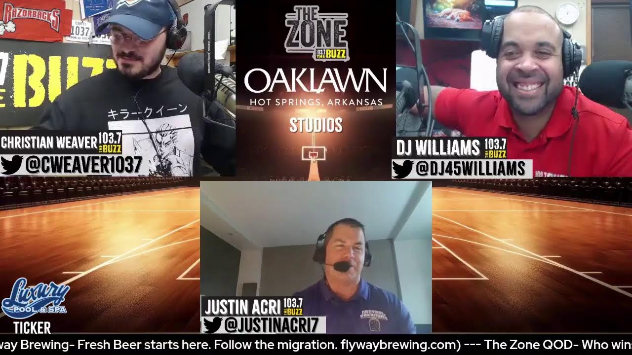 The Zone with Justin Acri and DJ Williams is LIVE in The Oaklawn Hot Springs Studio!