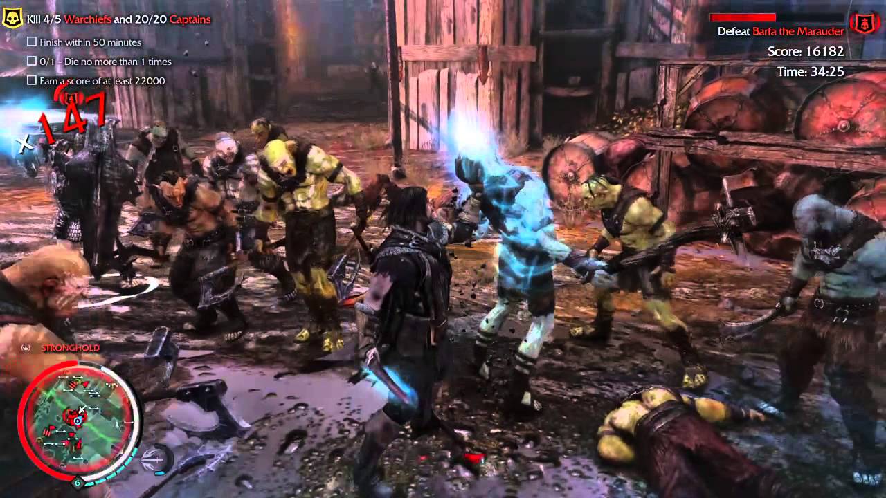 Middle Earth Shadow Of Mordor Epic Battle (404 Hit Combo)!