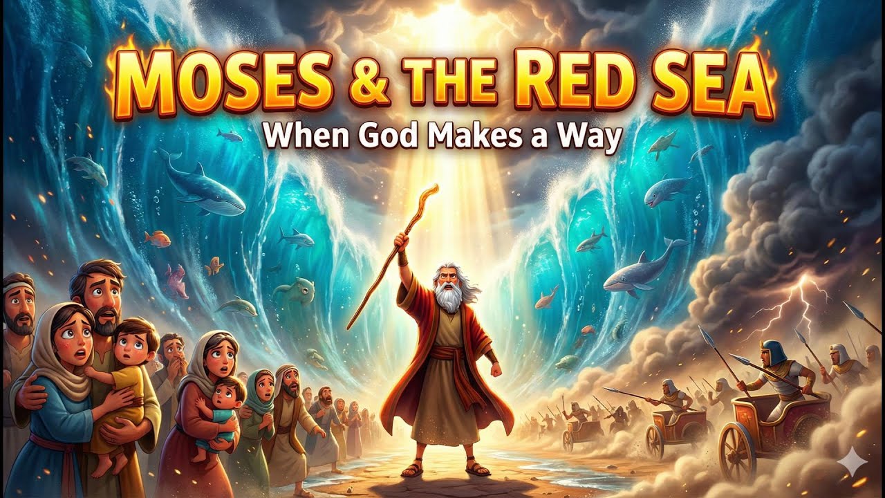 Moses and the Red Sea 🌊✨ | When God Makes a Way – Epic Bible Story for Kids