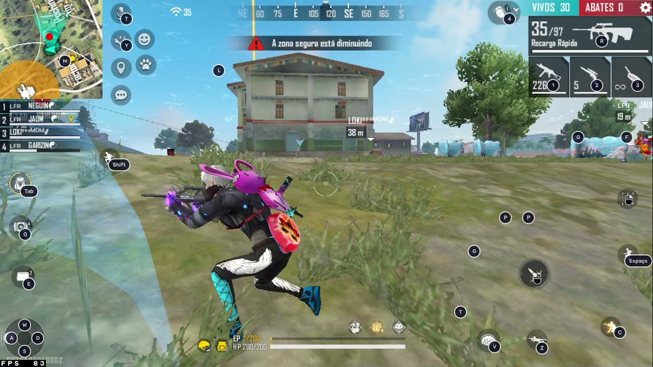 PRIMEIRO DIA NO EMULADOR... FREE FIRE