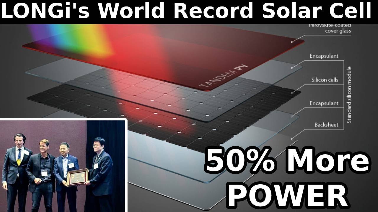 Longi's record efficiency Solar Cell. 50% more power