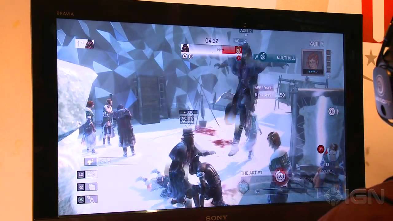 Assassin's Creed 3 Gameplay - Multiplayer Domination Mode - E3 2012