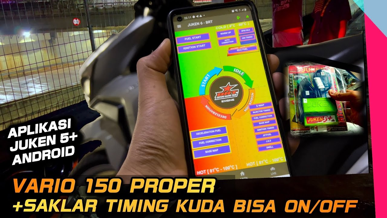 PASANG DAN SETTING ECU JUKEN 5++ DI VARIO 150 STANDAR | APLIKASI JUKEN 5+ ANDROID