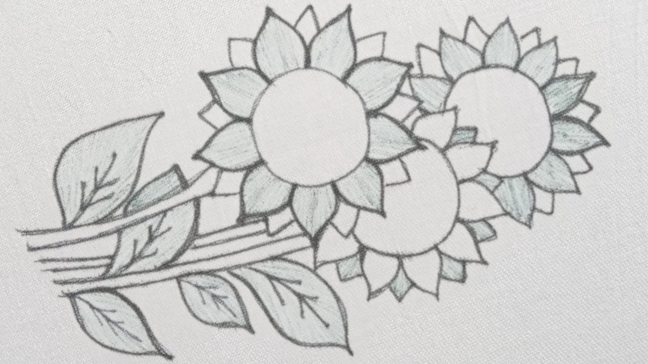 Hand embroidery beautiful flower design tutorial ll Flower embroidery design for beginners