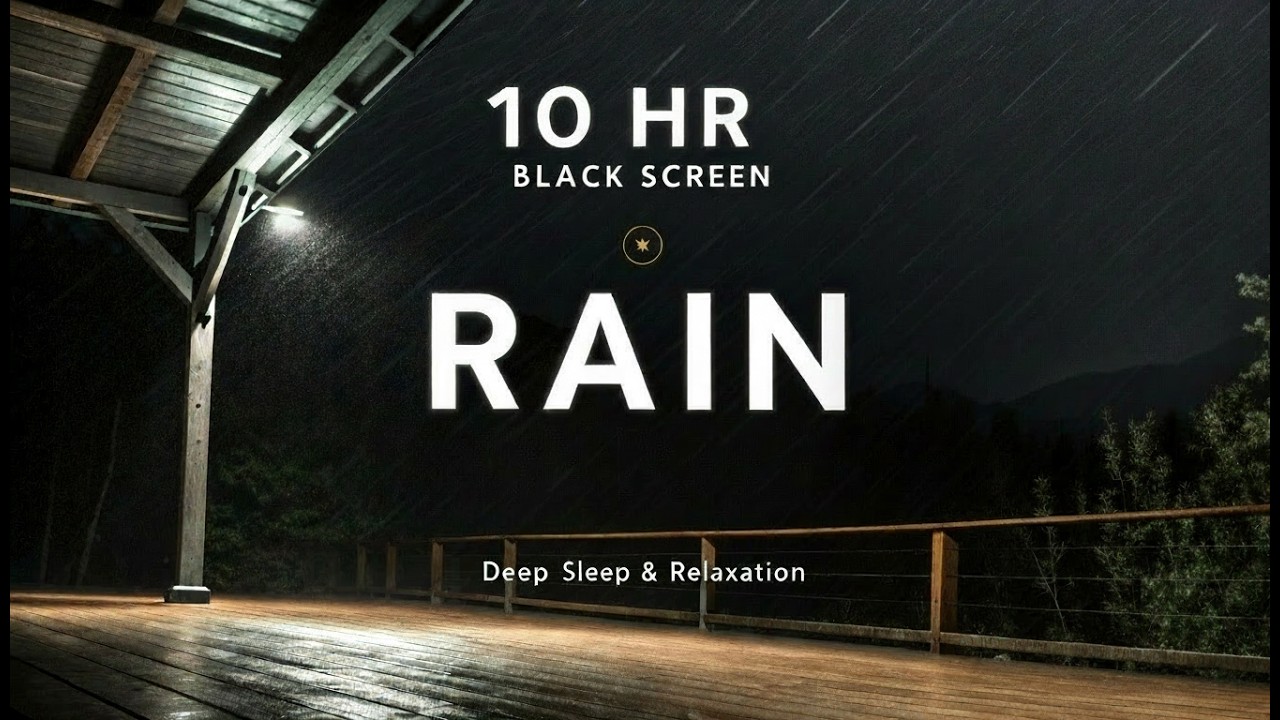 10 Hours Black Screen Gentle Rain + Lofi Hip-Hop 🌧️🎧 – Cozy Rainy Lofi for Deep Sleep, Relaxation