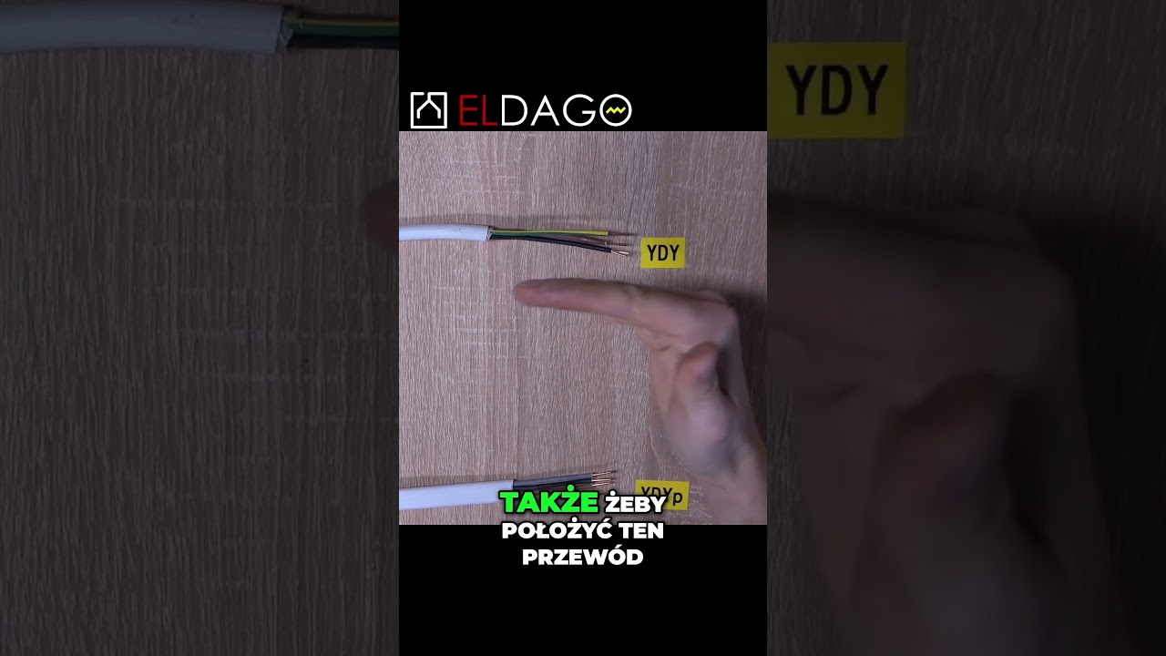Płaski czy okrągły? YDY vs YDYp&ndash; odkryj r&oacute;żnice! #elektryk #elektryka #kable