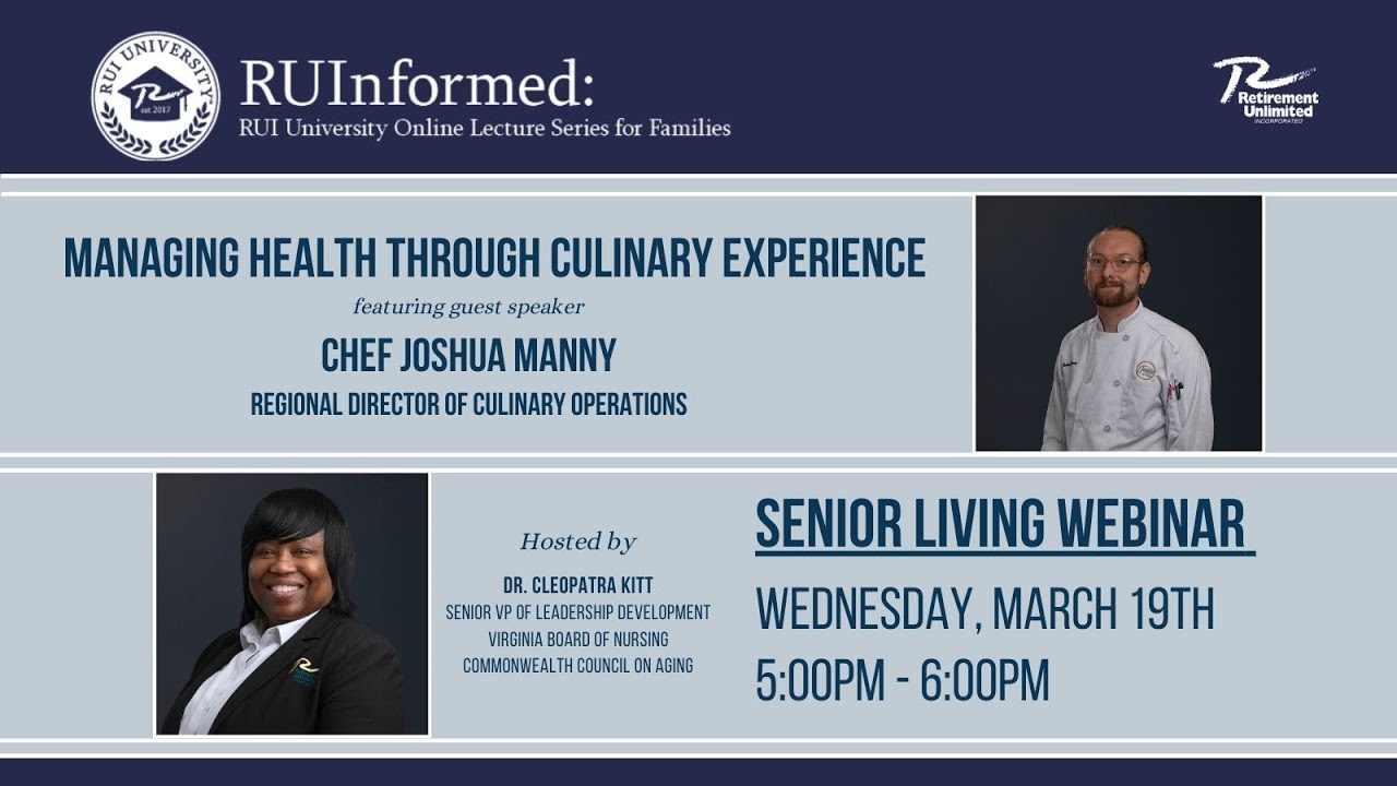 RUInformed: Managing Health Through Culinary Experience - Webinar