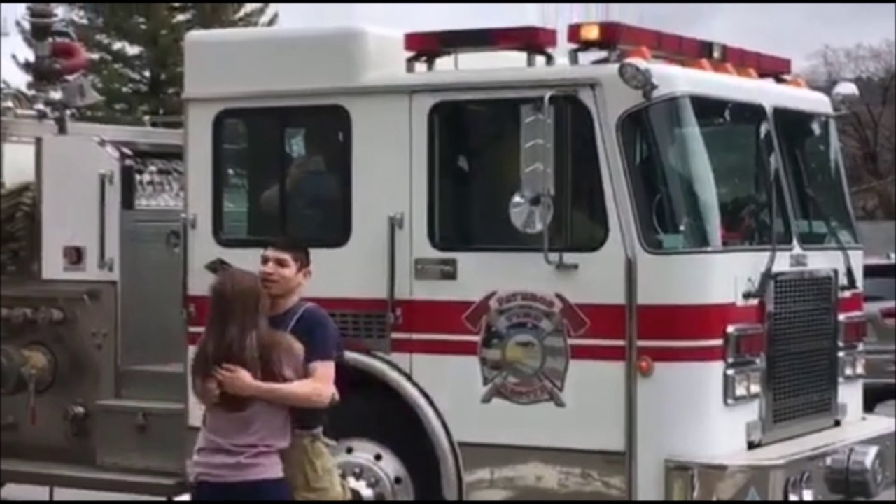FireFighter ask girl to prom 2017