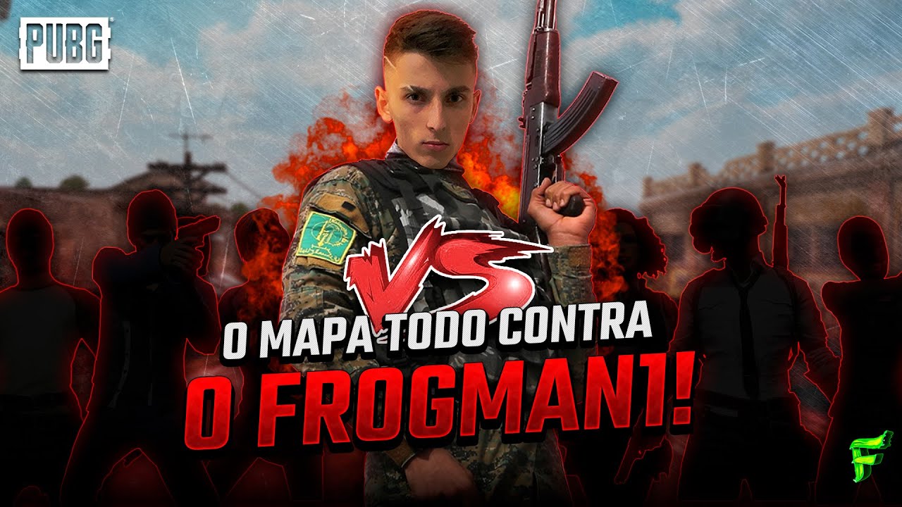 O MAPA INTEIRO CONTRA O FROGMAN1 😱 - PUBG 1-Man Squad