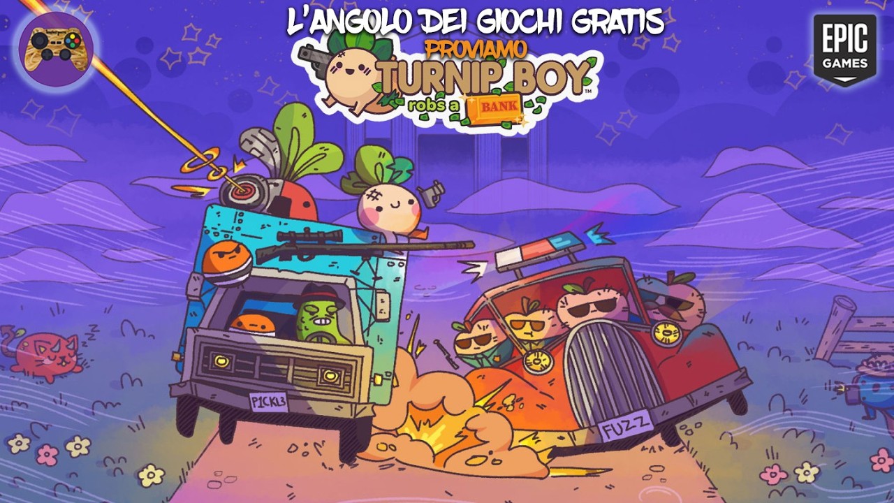 L'angolo dei Giochi Gratis -  Proviamo Turnip Boy Robs a Bank