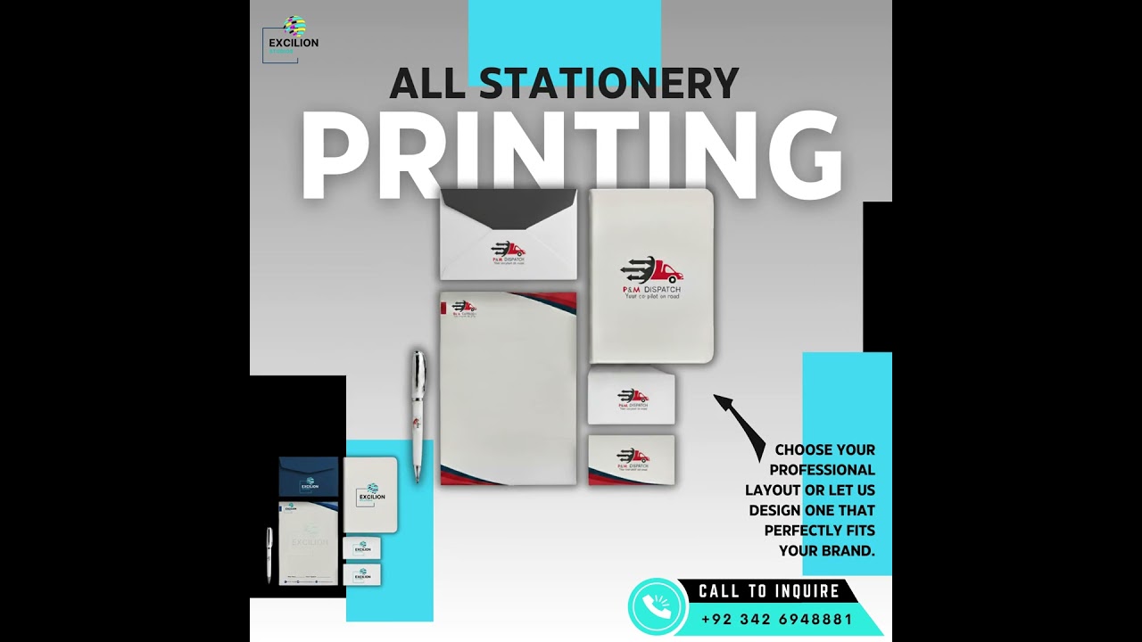 All Stationery Printing | Custom Business Stationery by Excilion Studios