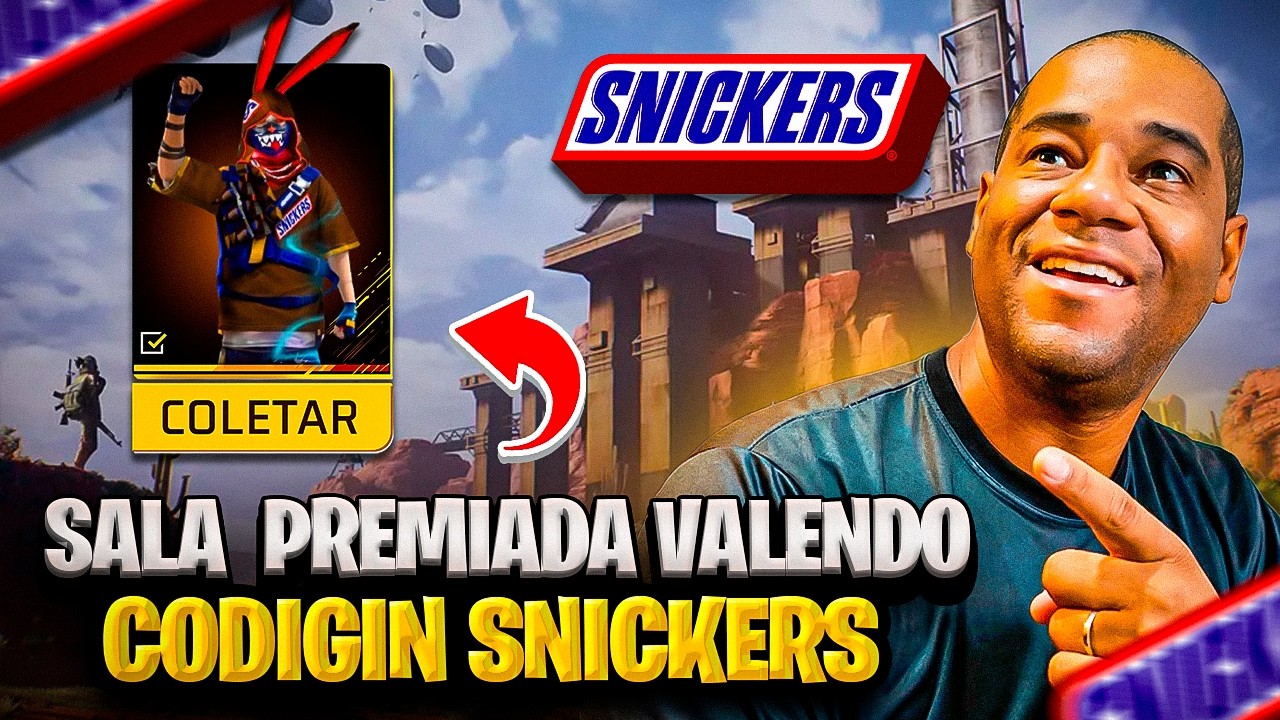 🔴PIX / PASSE E CÓDIGUIN SNICKERS GRÁTIS 🔴#snickers #freefire #freefirebr_oficial #garenafreefire