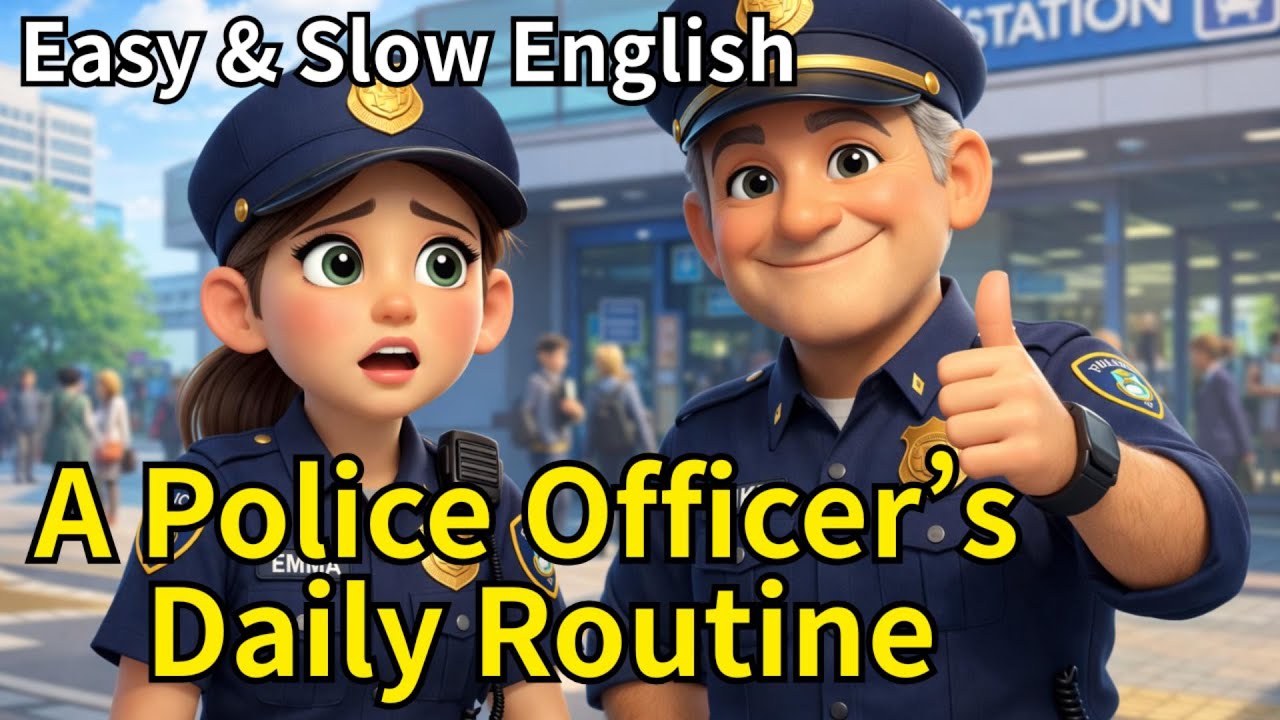 A Police Officer’s Daily Routine | Easy & Slow English