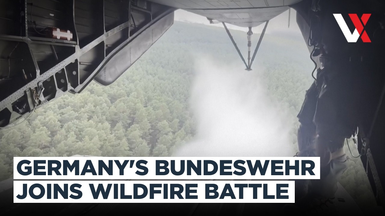 German Army Deploys Helicopters To Battle Massive Wildfire In Mueritz National Park | VERTEX