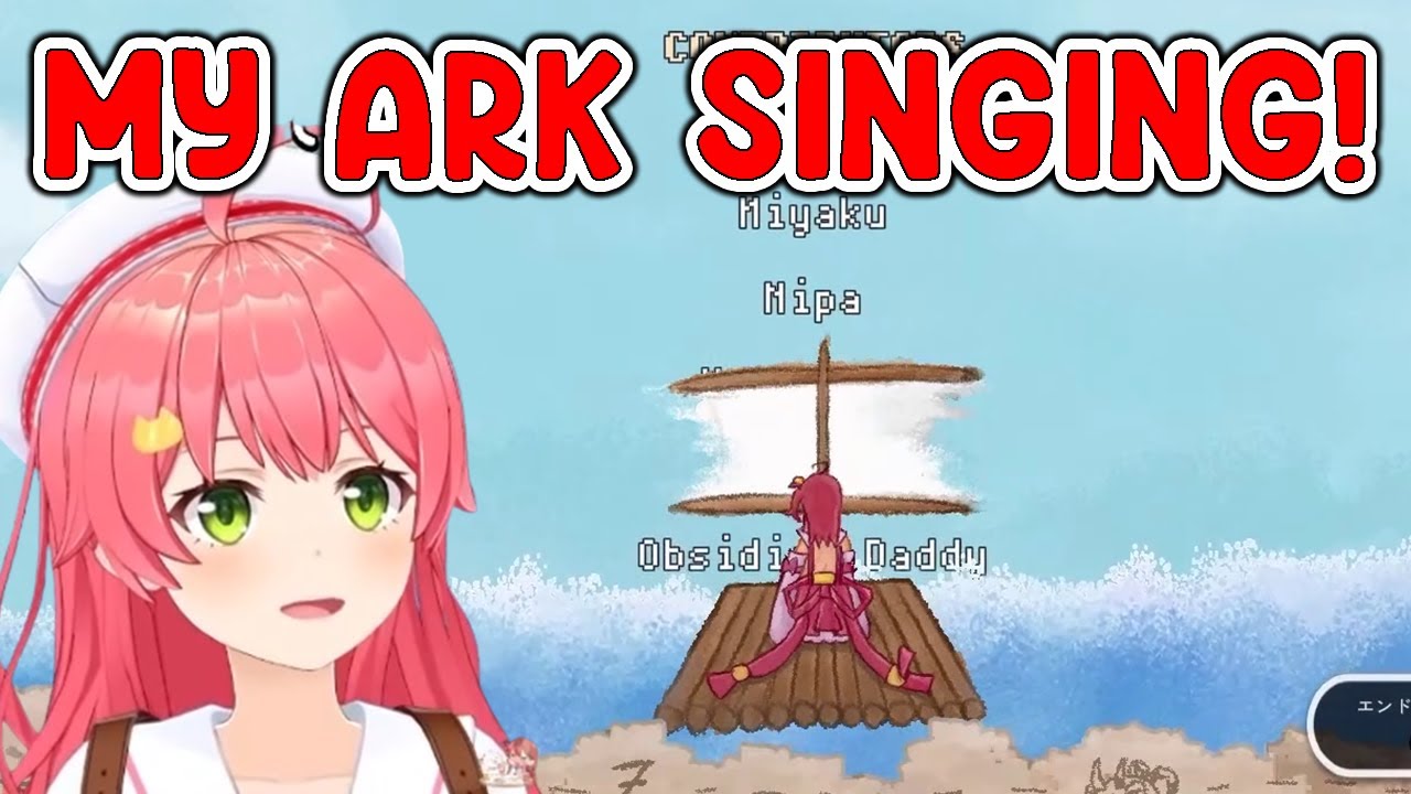 Miko vibing to her ark singing