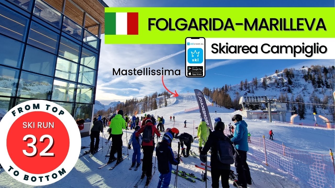 Folgarida Marilleva - Skiarea Campiglio, Italy / ski run 32 Mastellissima, from top to bottom