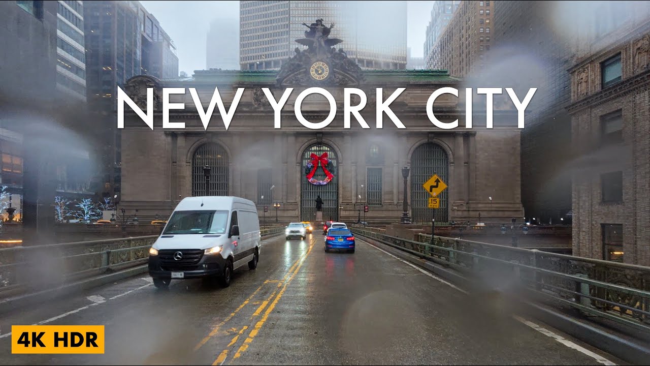 NYC 4K Storm Drive 🌨️ | Madison Ave, Central Park, Broadway, Times Square & Park Ave (Dec 2025)