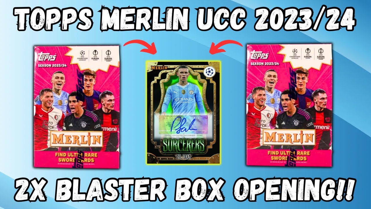 NEW! 2x Topps Merlin 2023/24 blaster box opening & review!