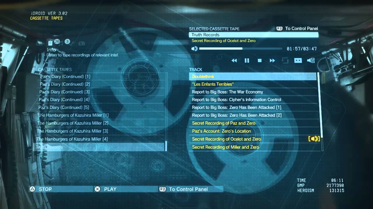 MGSV: TPP - Cassette Tape Recording - Truth Records FINAL (The Phantom Pain)