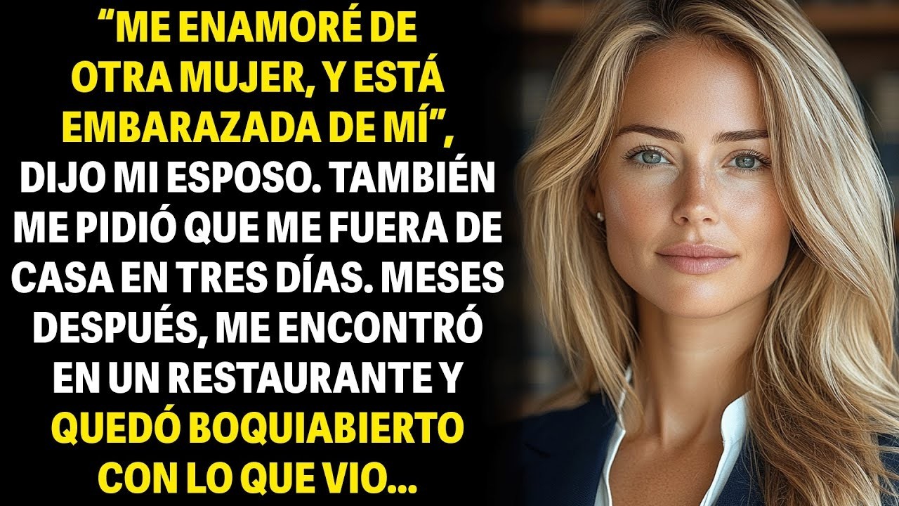 ME ENAMORÉ DE OTRA Y ESTÁ EMBARAZADA, DIJO MI ESPOSO  ME ECHÓ, PERO MESES DESPUÉS, AL VERME, QUED