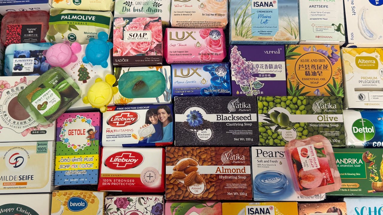 Colorful Soap Collection ASMR Unboxing | Satisfying Soap Bars, Textures & Relaxing No Talking Sounds
