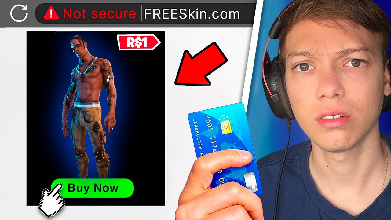 Testei os Piores Anúncios de SCAMMERS do Fortnite